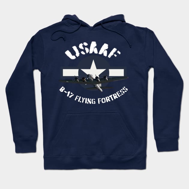 USAAF B-17 Flying Fortress Hoodie by BearCaveDesigns